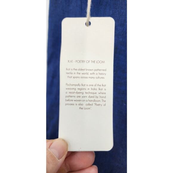 New NWT Translate Handwoven ikat Ultramarine Capri Pants Small - Picture 11 of 14